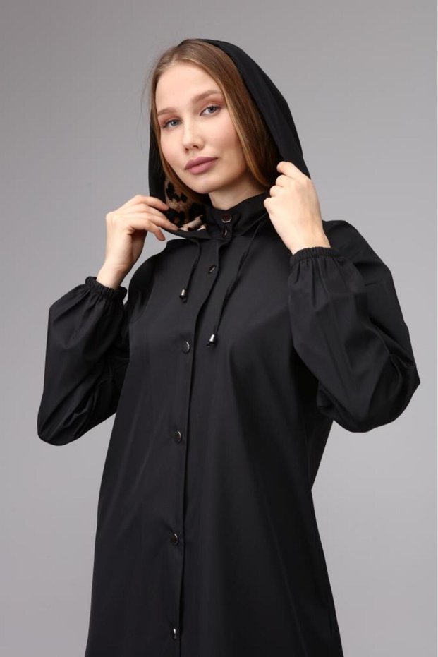 Women's Sports Hooded Trench Coat - Cap