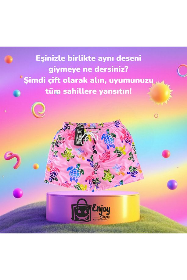 New Model Çift Deniz Şortu Aşkınızı Stilinize Yansıtın! - 3
