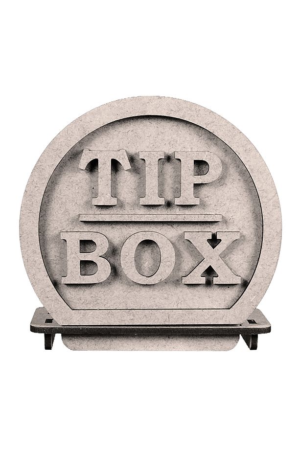 Tip Box Ahşap Bahşiş Kutusu - Tipbox Kumbara - Küçük Boy - 2