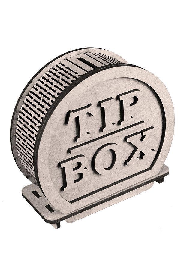 Tip Box Ahşap Bahşiş Kutusu - Tipbox Kumbara - Küçük Boy - 3
