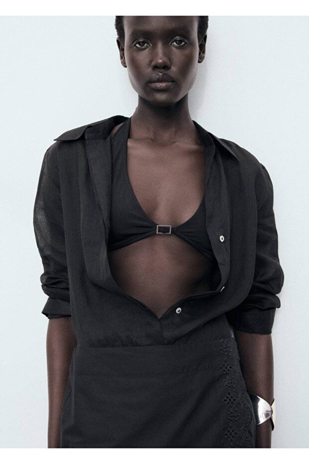 İşlemeli pamuklu etek - 8