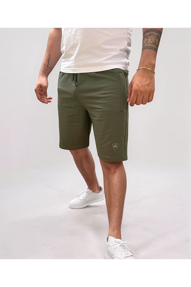 Gri Erkek Regular Fit Penye Şort & Bermuda - 4