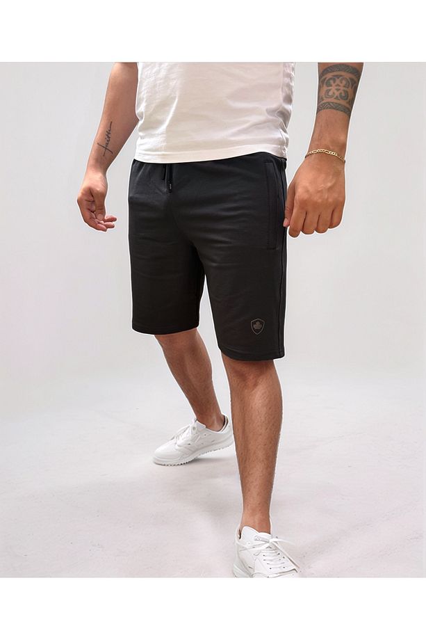 Siyah Erkek Penye Regular Fit Şort & Bermuda - 4