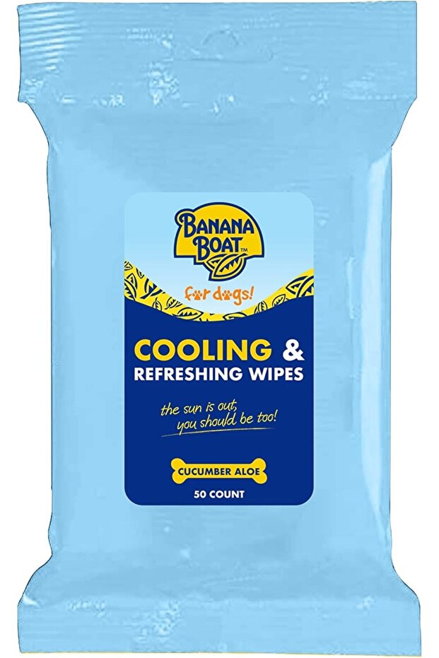 Cooling And Refreshing Sun Wipes For Dogs, Cucumber Aloe - 50 Ct