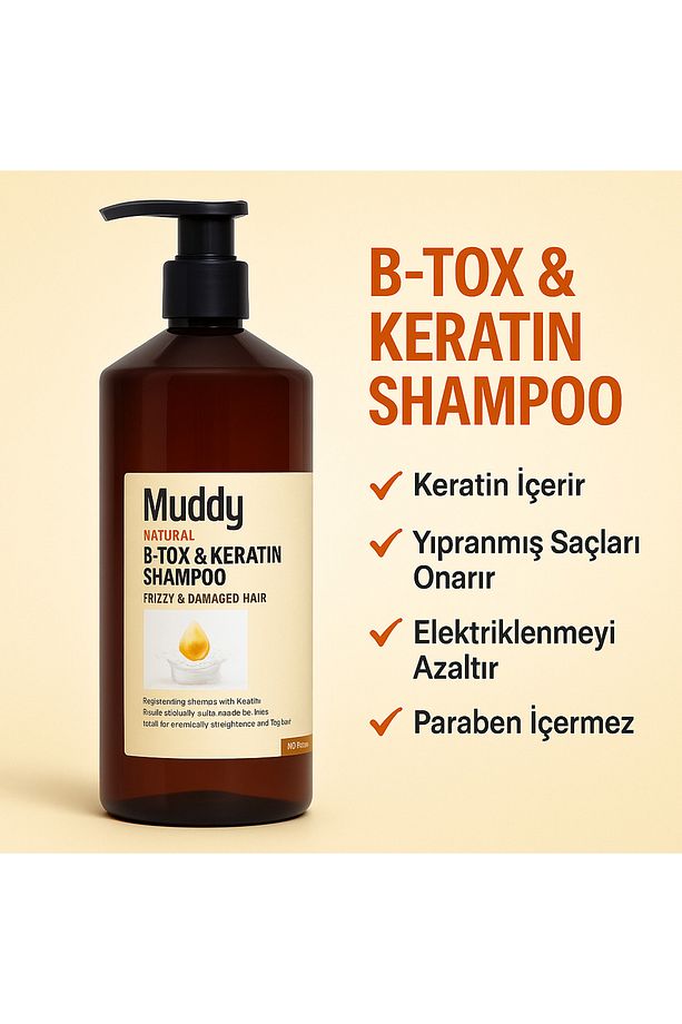 B-TOX & KERATIN ONARICI SAÇ ŞAMPUANI 1000 ml x 3 - 6