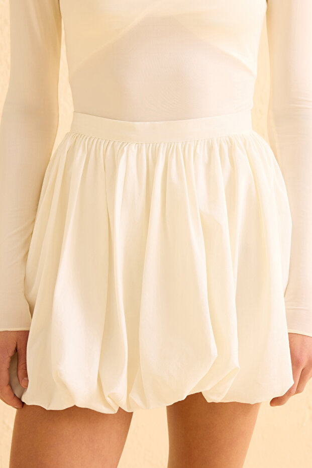Ekru Balon Etek - 2