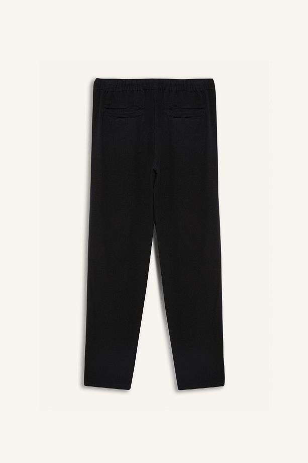 Yazlık Viskon Jogger Pantolon Regular Fit Normal Kesim Keten Karışımlı Düz Paça Cepli B4867ax24sp - 8