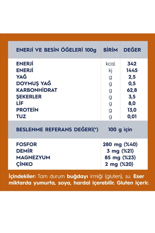 Tam Buğday Burgu Makarna (Integrale Fusilli) 400 gr x 2 Adet - 4