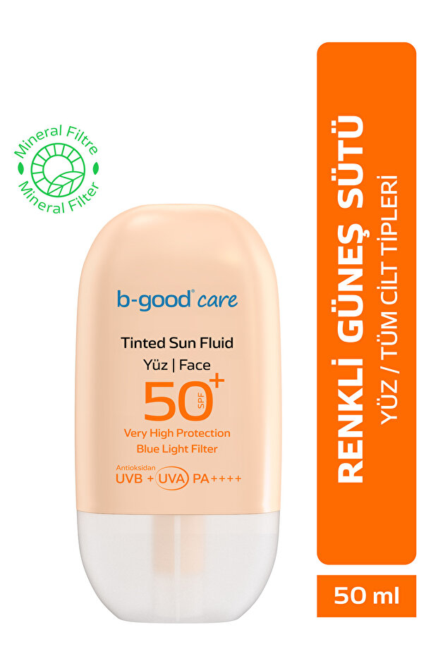 Yetişkin Tinted Güneş Kremi Renk Tonu Eşitleyici SPF 50+ Yüz için 50 ml - 1