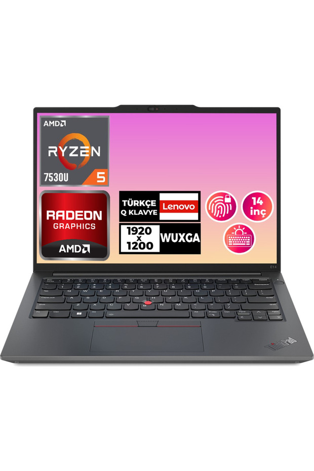 Thinkpad E14 Gen 5 Ryzen 5 7530u 24gb 2tb Ssd 14" Wuxga Freedos Notebook 21jr0009tx 006 - 1