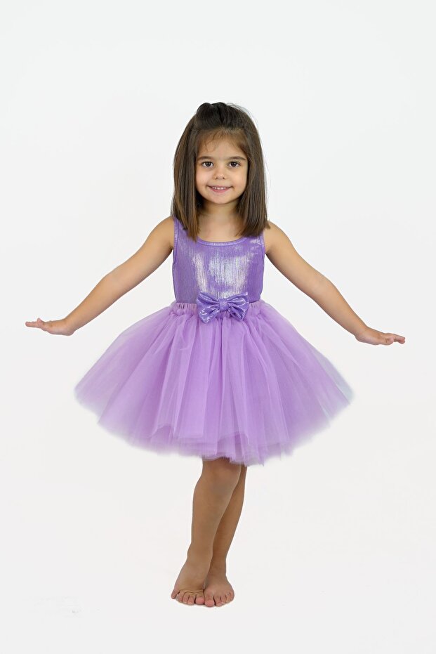 Glittery Strap Snap Girls Bodysuit and Fluffy Tutu Skirt Set