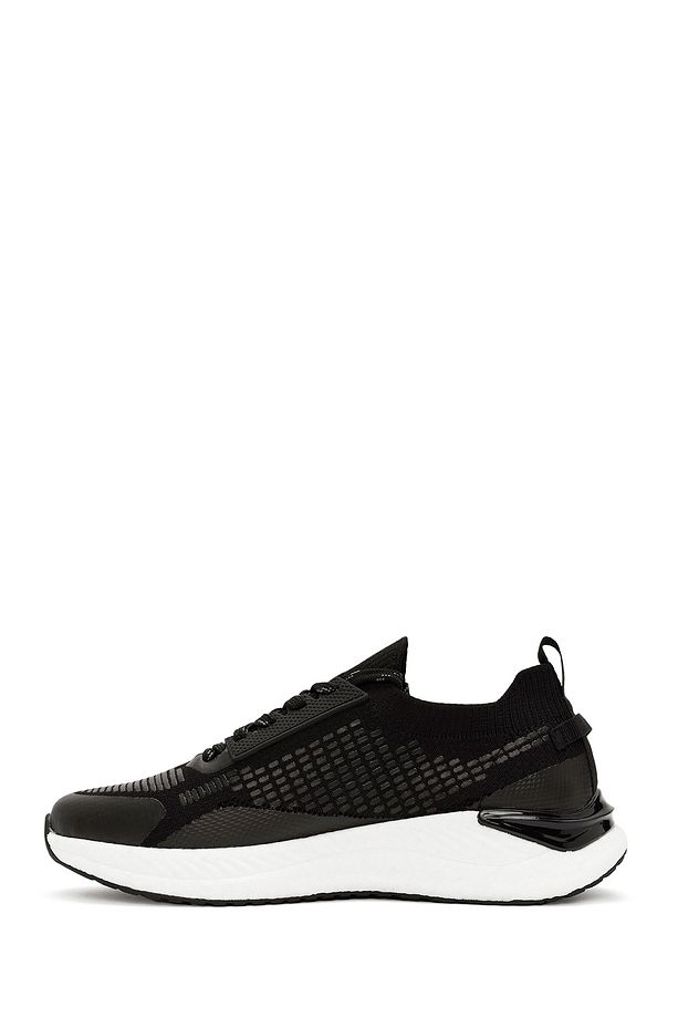 Zero Erkek Siyah Bağcıklı Kalın Tabanlı Kumaş Sneaker 24sfd69246f - 2