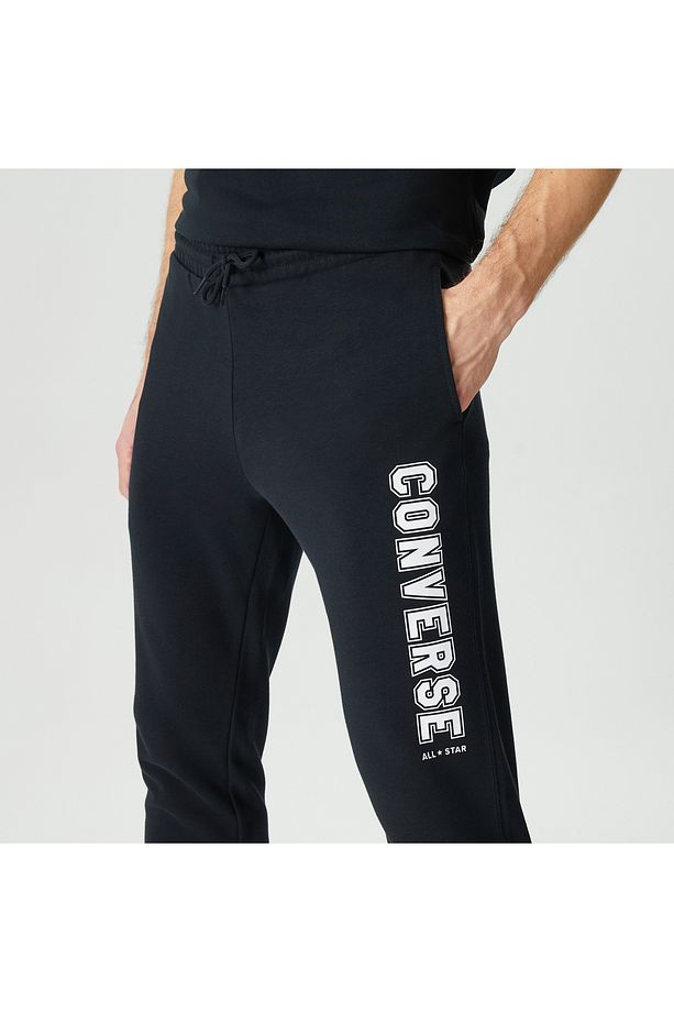 Standard Fit All Star Single Screen Print Unisex Siyah Pantolon - 4