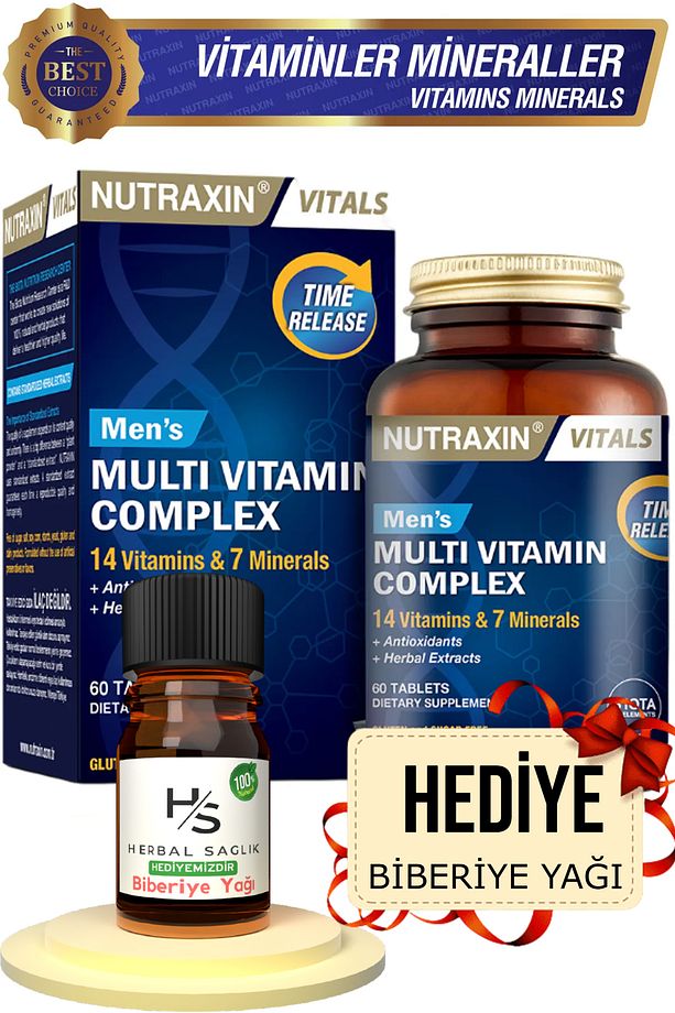 Erkeklere Özel Multi Vitamin Ve Mineraller Içeren Complex Takviye Gıda 60 Adet Tablet - 1