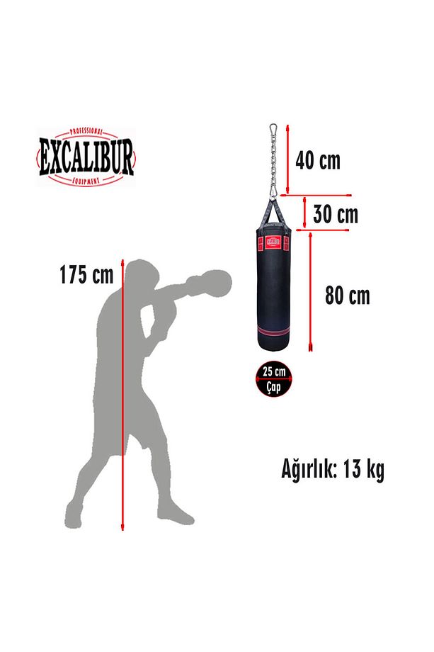 Polystar 80 Cm X 25 Cm Siyah Boks Torbası Ve Tavan Aparatı - 2