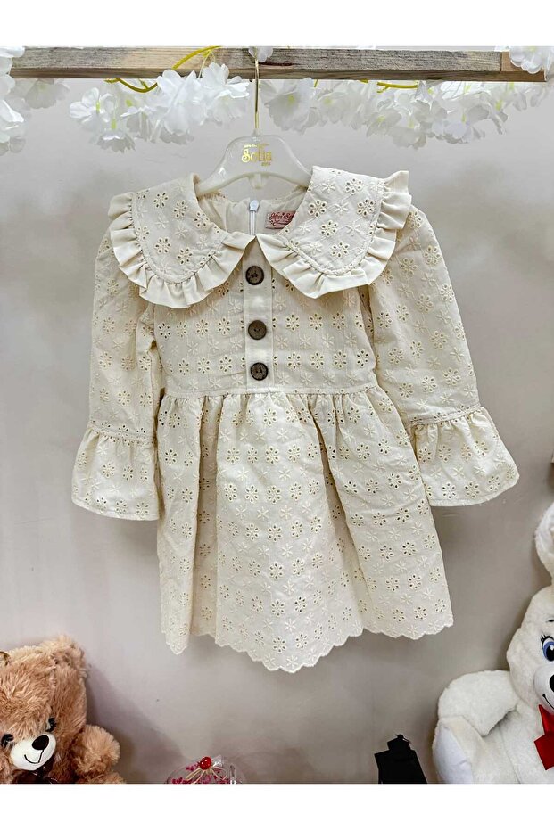 Kız Çocuk Yakalı Elbise - 1