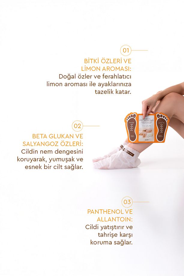 Miracle Foot Peeling Pack - Mjcare Çorap Tipi Ayak Peeling Maskesi - 3
