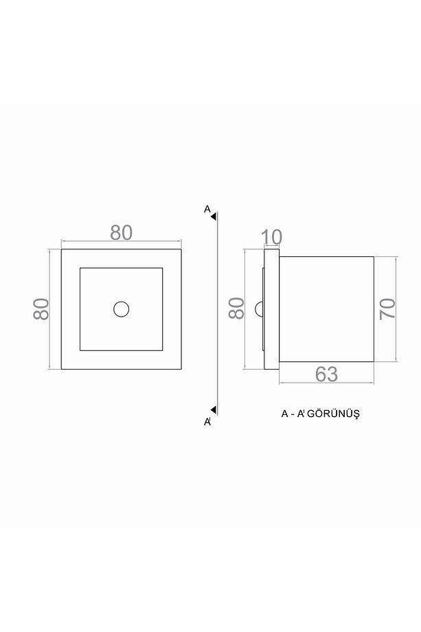 Merdiven*sensörlü* Yeni* Duvar Led Aplik 8cm - 6