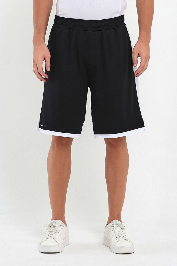 File Şeritli Polyester Erkek Spor Şort - 1