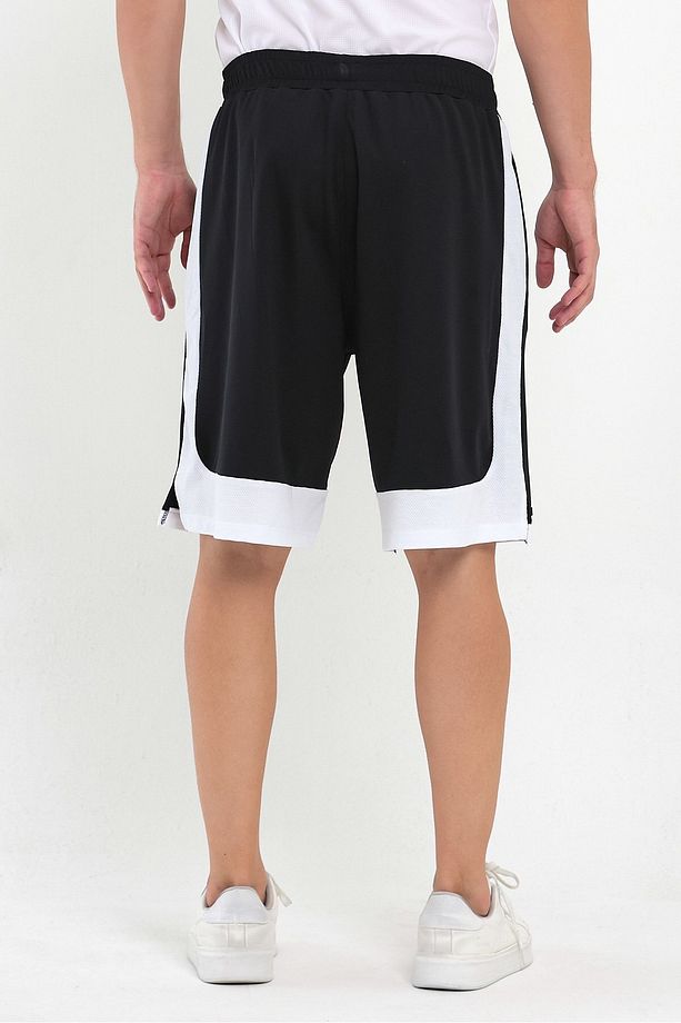 File Şeritli Polyester Erkek Spor Şort - 2