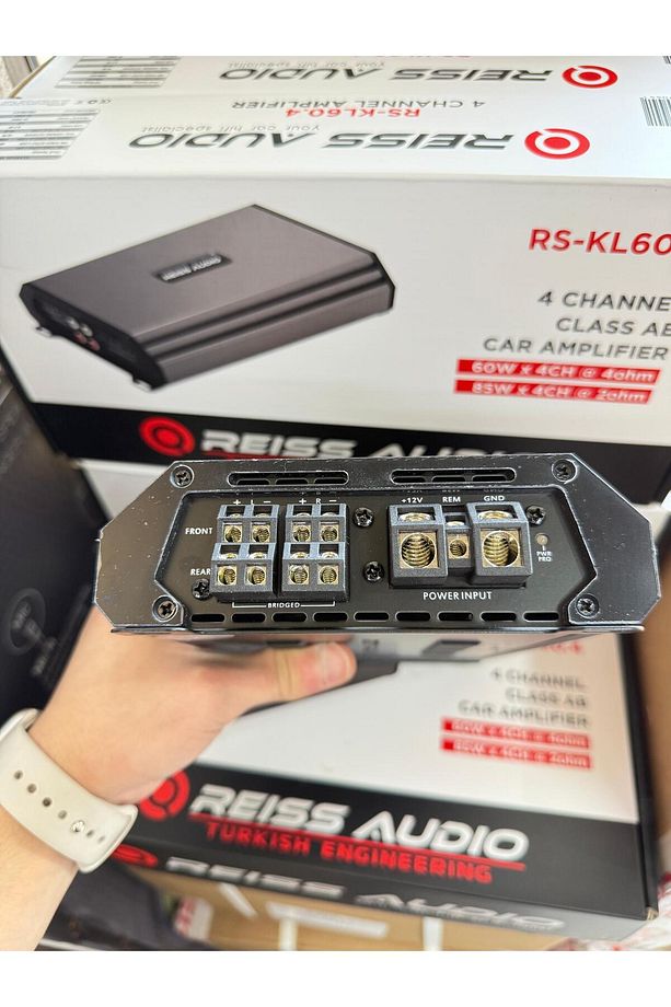 Audio Rs-kl60.4 Ab Class 4kanal Fanlı Oto Amfi 4ohm 4x60w Rms-2ohm 4x85w Rms Anfi Aksar - 4