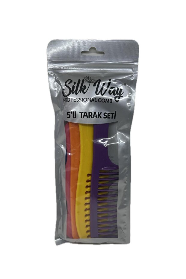 مجموعة مشط Cire Aseptine Silk Way مكونة من 5 قطع