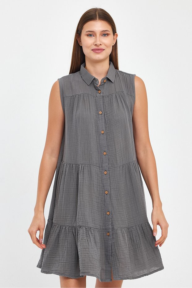 Women's Dress - Muslin Katkat Dress - 3020