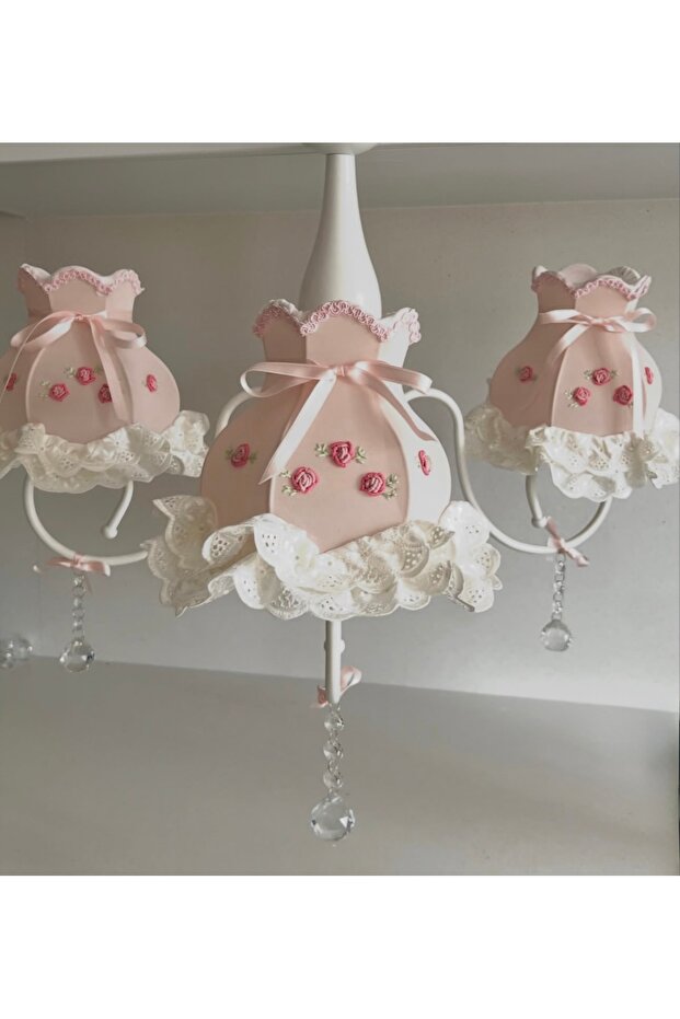 Patentli Elde Yıkanabilir Başlık 3 Kollu Döküm Bebek Çocuk Genç Avize - 4