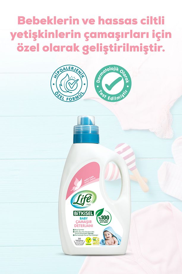 Bitkisel Vegan Bebek Çamaşır Deterjanı 1500 ml X 2 Adet - 3