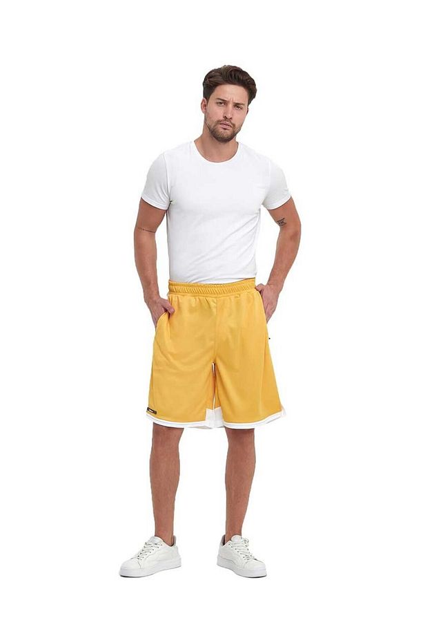 File Şeritli Jakarlı Polyester Erkek Spor Şort - 3