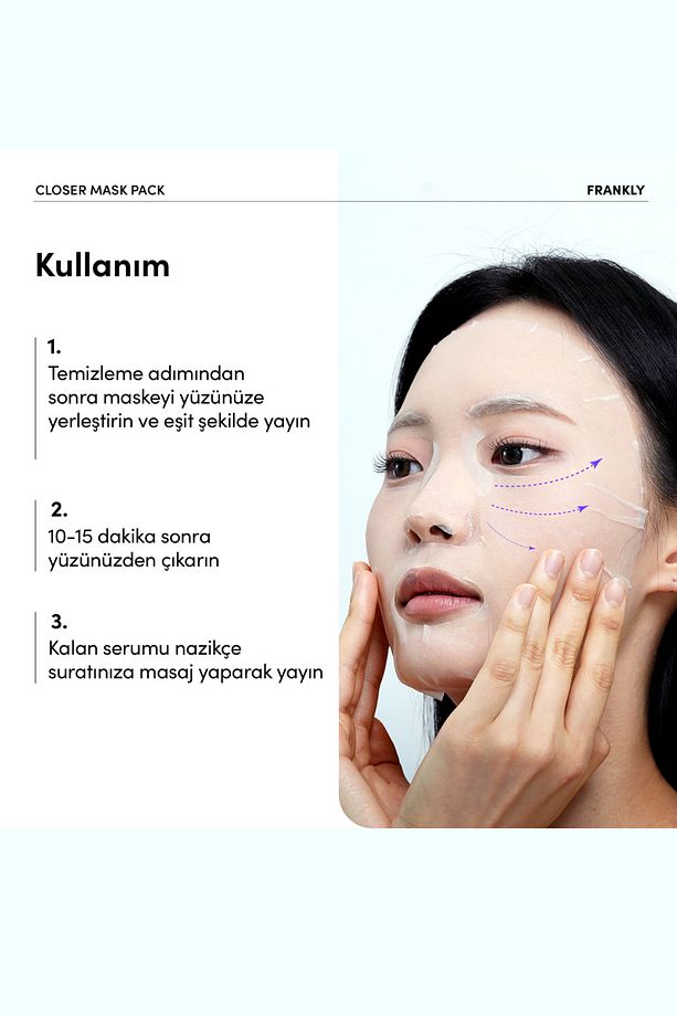 Pirinç Özü, Peptit ve Kolajen İçeren Gözenek Sıkılaştırıcı Kağıt Maske - 8