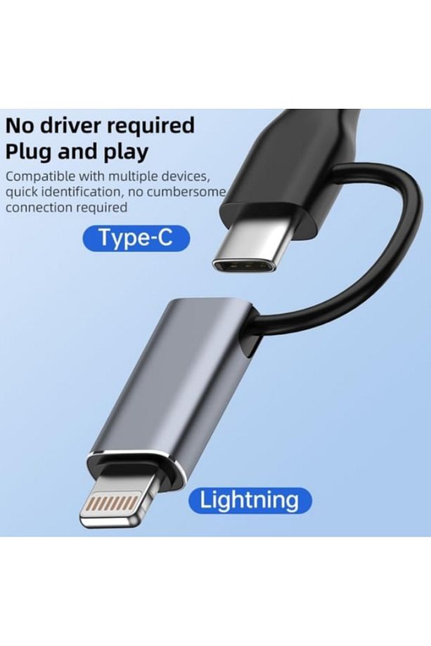 Lightning To 2 In 1 Otg Çevirici | Iphone Uyumlu Şarj Usb Adaptör - 2