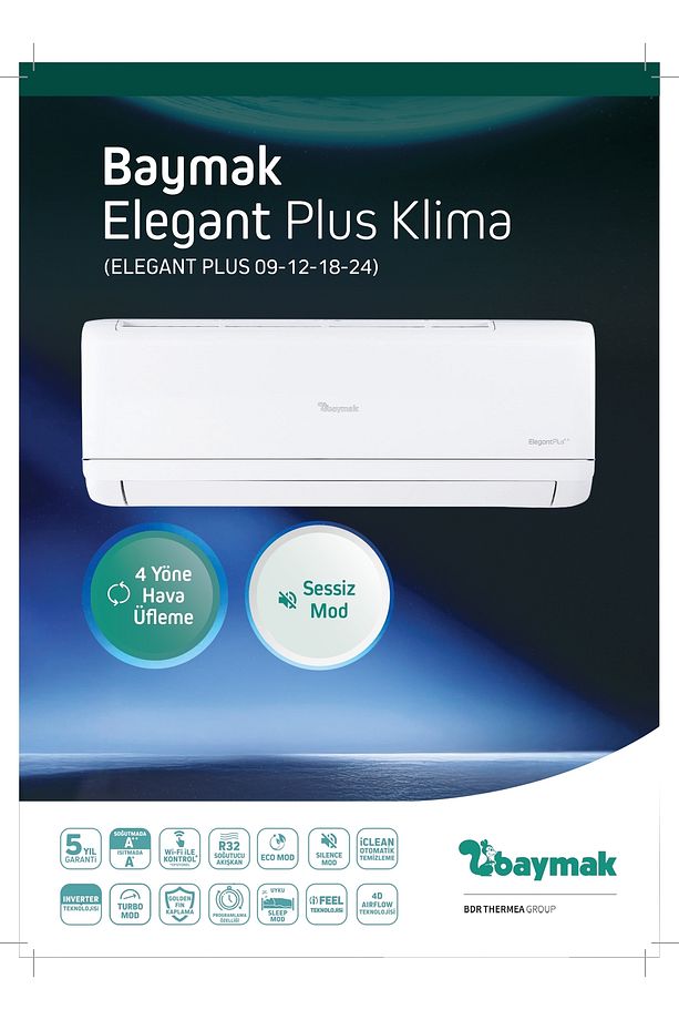 Elegant Plus 12.000 Btu Inverter Klima Duvar Tipi (MONTAJ DAHİL) - 5
