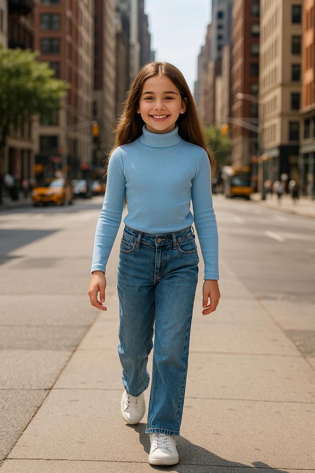 Turtleneck Kids Body Baby Blue | Girl - Boy Unisex |