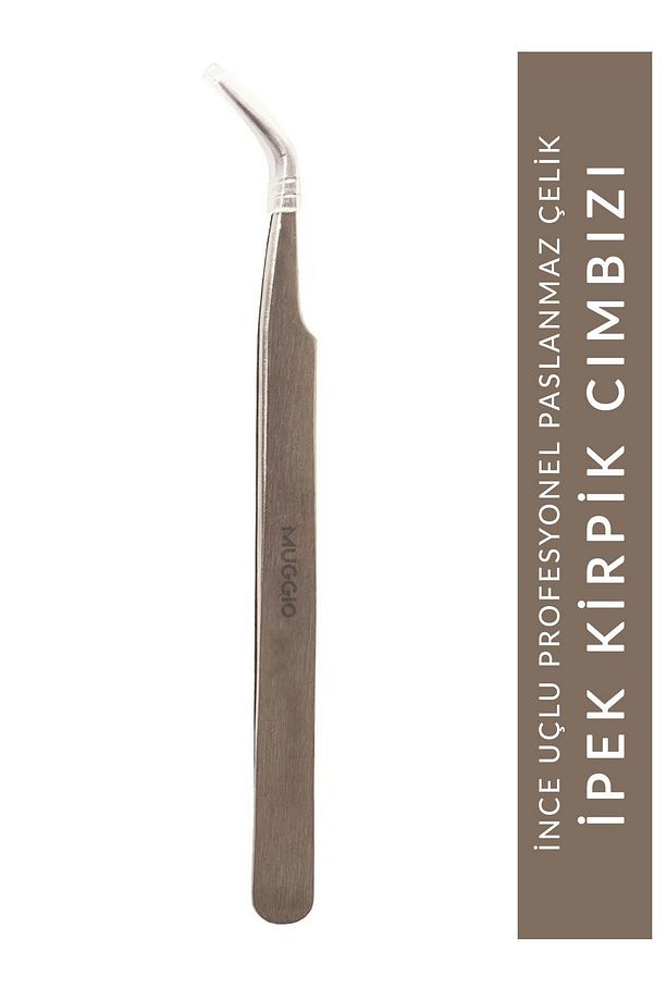 İpek Kirpik Cımbızı Profesyonel Paslanmaz Çelik - 1
