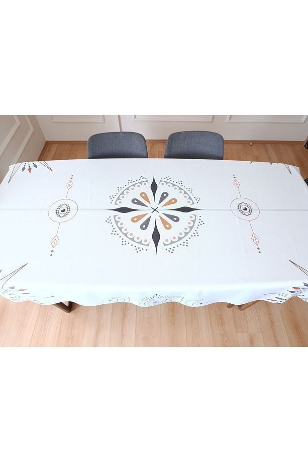 Bohem Desenli Masa Örtüsü | Dertsiz Leke Tutmaz Kumaş | Dijital Baskı | 150x210 Cm - 5