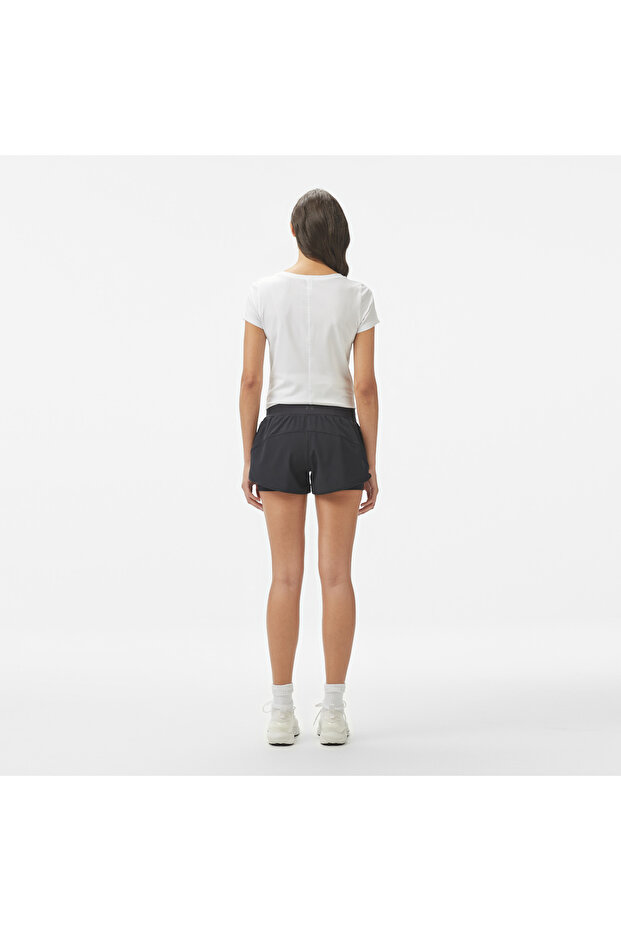 Launch Pro 2in1 Kadın Siyah Antrenman Şortu - 2