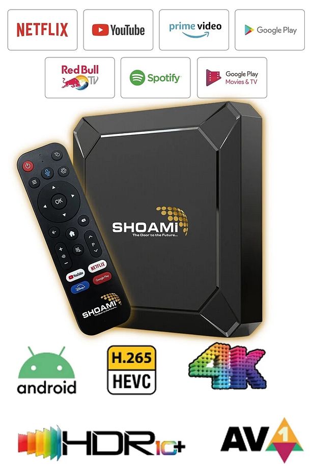4K 4GB/64GB Mediabox Sesli Komut Kumanda Android Hd Tv Box Mybox Netflix Youtube Shoami-SHSB3 - 1