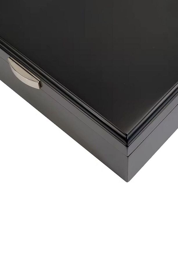 Küçük Mat Siyah Humidor Puro Kutusu Küllük Makas Seti Rd26 - 3