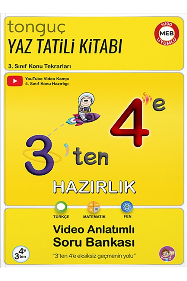 3 Ten 4 E Hazırlık Yaz Tatil Kitabı - 1