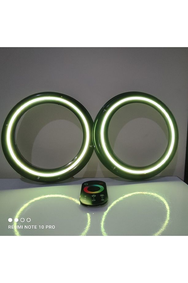 Dokunmatik Kumandalı 20 Cm Rgb Neon Işıklı Midrange Hoparlör Kapağı Içi Boş 1 Takım (2 ADET) - 5