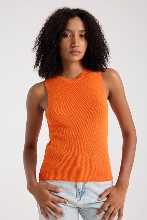 Basic Kolsuz Crop Kadın Triko - 2