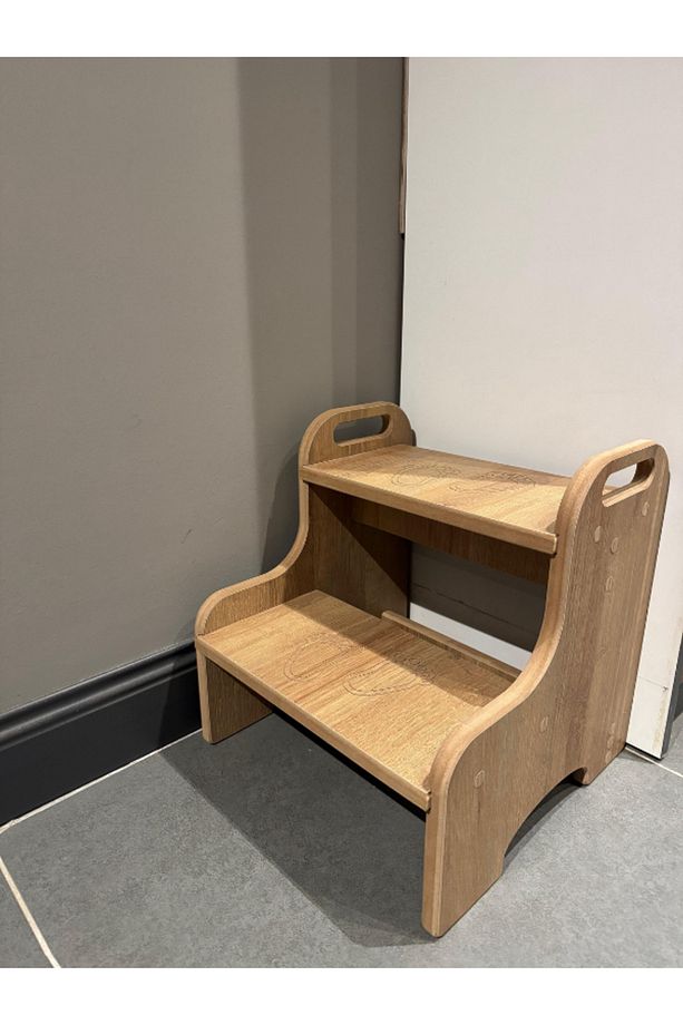 Mdf Basamak Tabure Çocuk Banyo Wc Lavabo Merdiven Yükseltici - 5