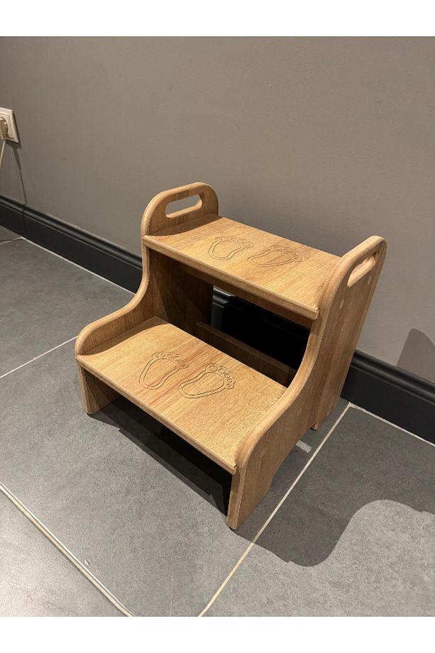 Mdf Basamak Tabure Çocuk Banyo Wc Lavabo Merdiven Yükseltici - 6