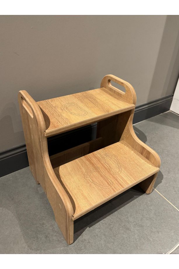 Mdf Basamak Tabure Çocuk Banyo Wc Lavabo Merdiven Yükseltici - 1