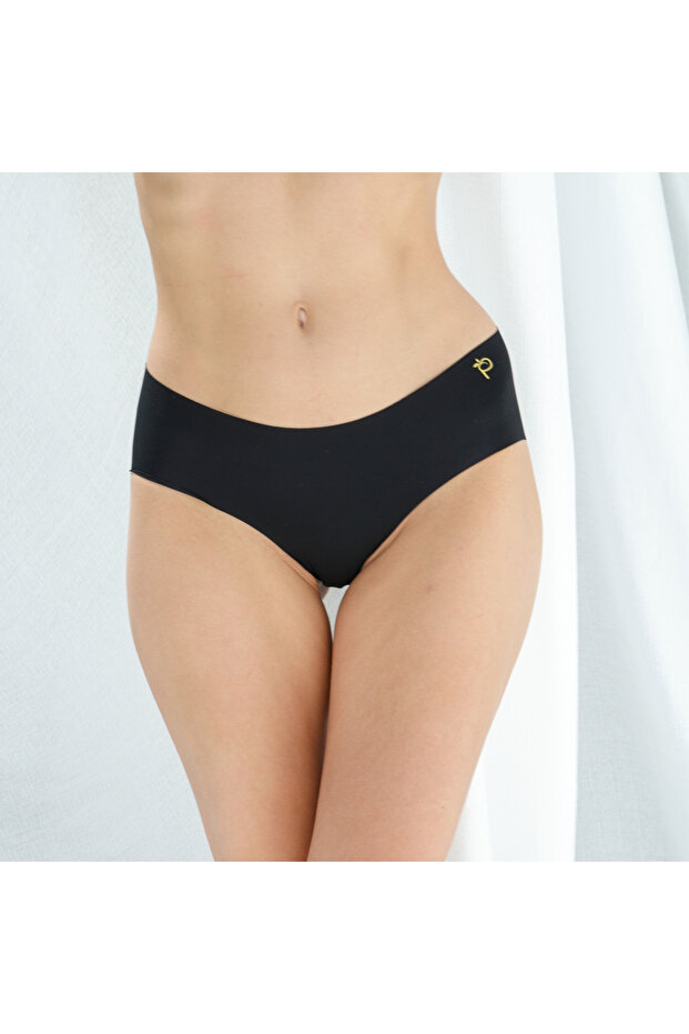 The Nancy seamless microfiber brief - Black