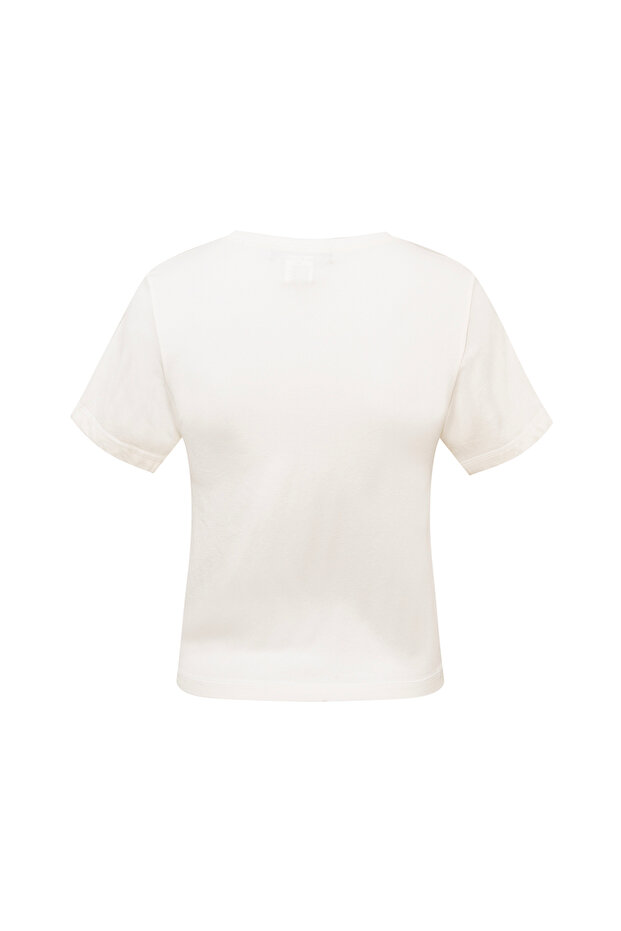 Plus Size Dikişsiz Crop Tişört - 2