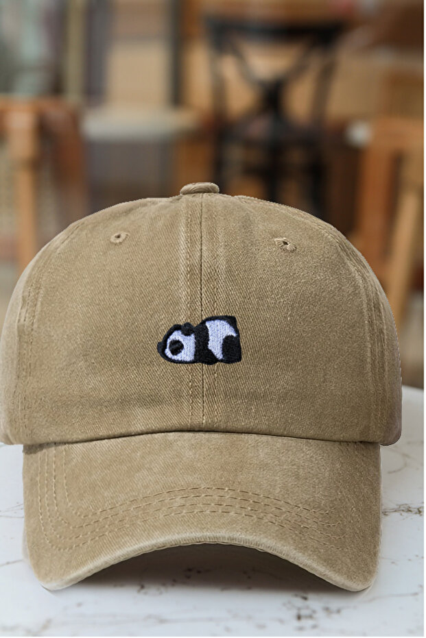 Sevimli Panda Eskitme Şapka - 1