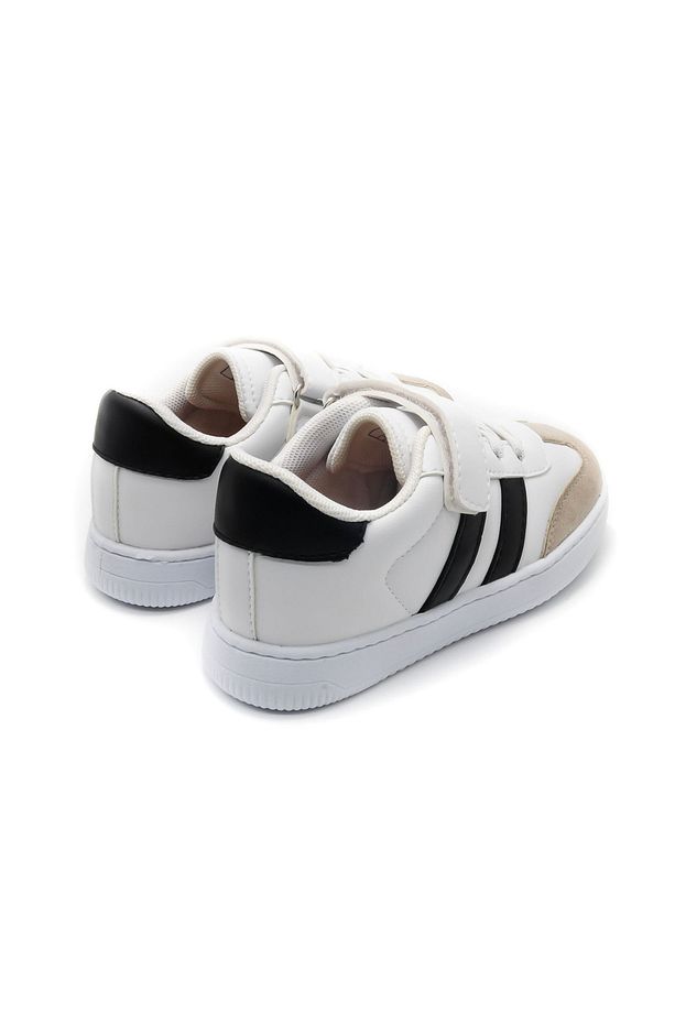 RAMBA DERİ GÖRÜNÜMLÜ MESH ASTARLI ÇOCUK SNEAKER - BEYAZ - 4002 - 3