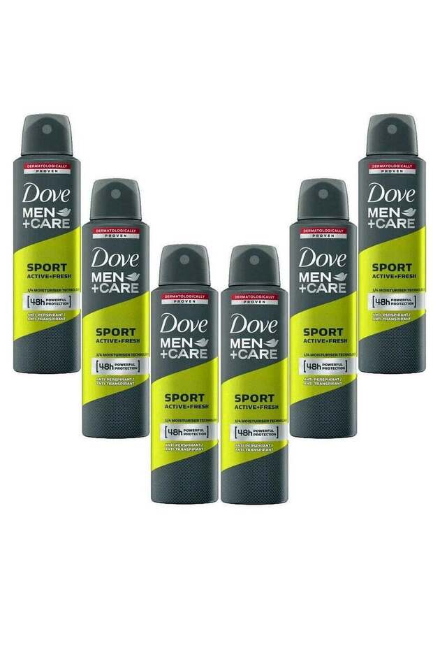 Men Plus Care Sport Active and Fresh Deodorant Spray 150ml (Pack of 6)
